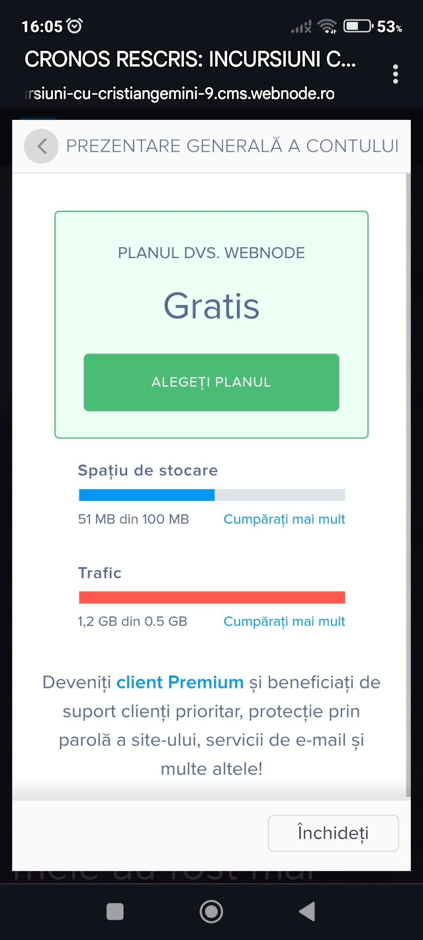 Cronos rescis exceeded free traffic in two weeks... for support, you have our PayPal account below